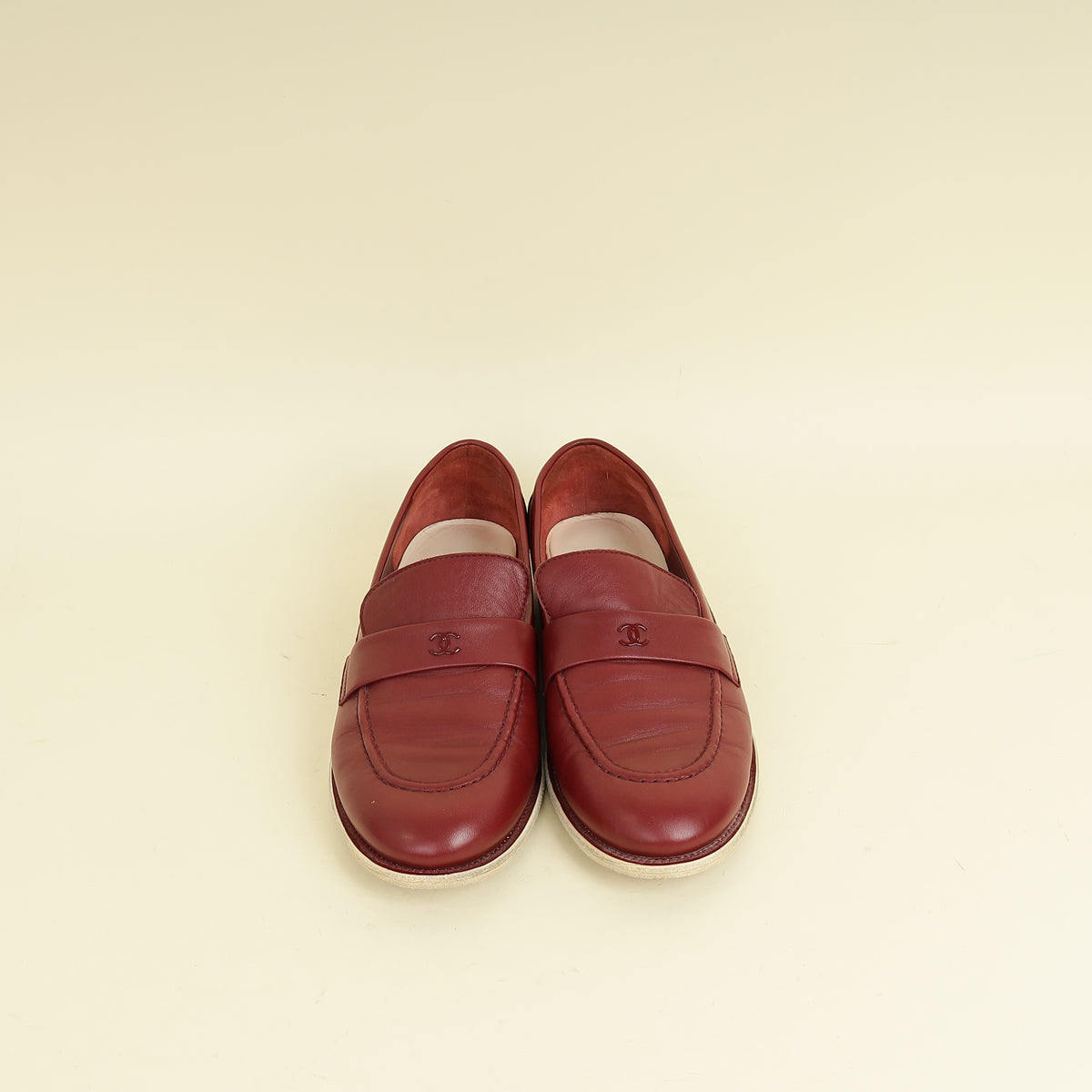 Chanel Burgundy CC Loafer 40.5