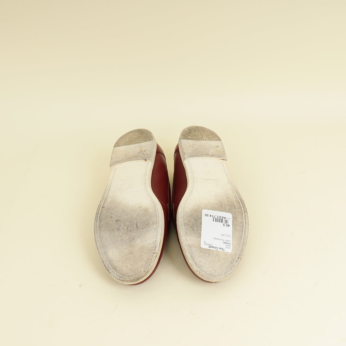 Chanel Burgundy CC Loafer 40.5