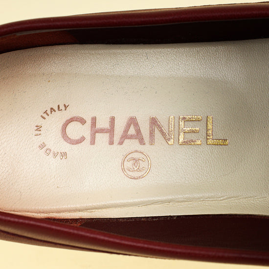 Chanel Burgundy CC Loafer 40.5