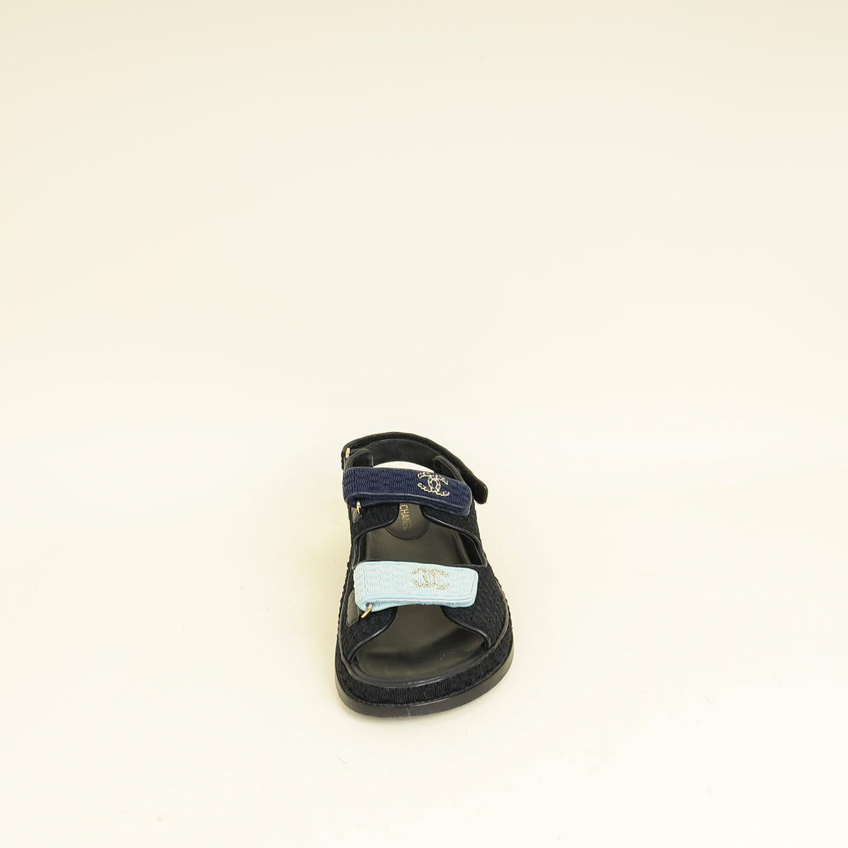 Chanel Tricolor CC Knit Dad Sandals 40.5