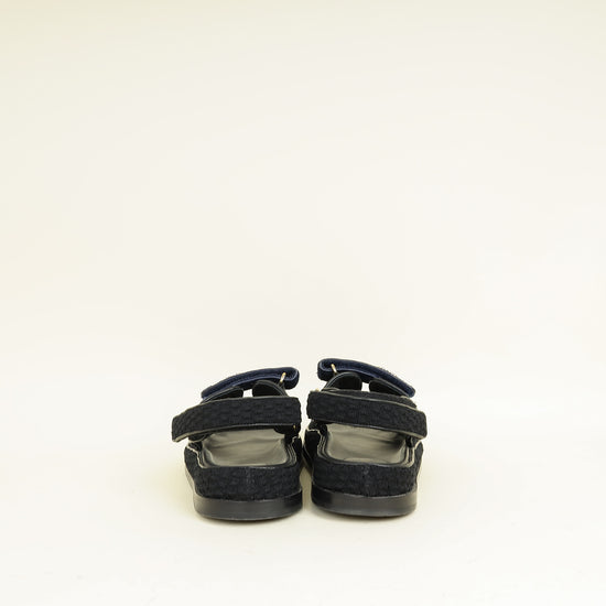 Chanel Tricolor CC Knit Dad Sandals 40.5