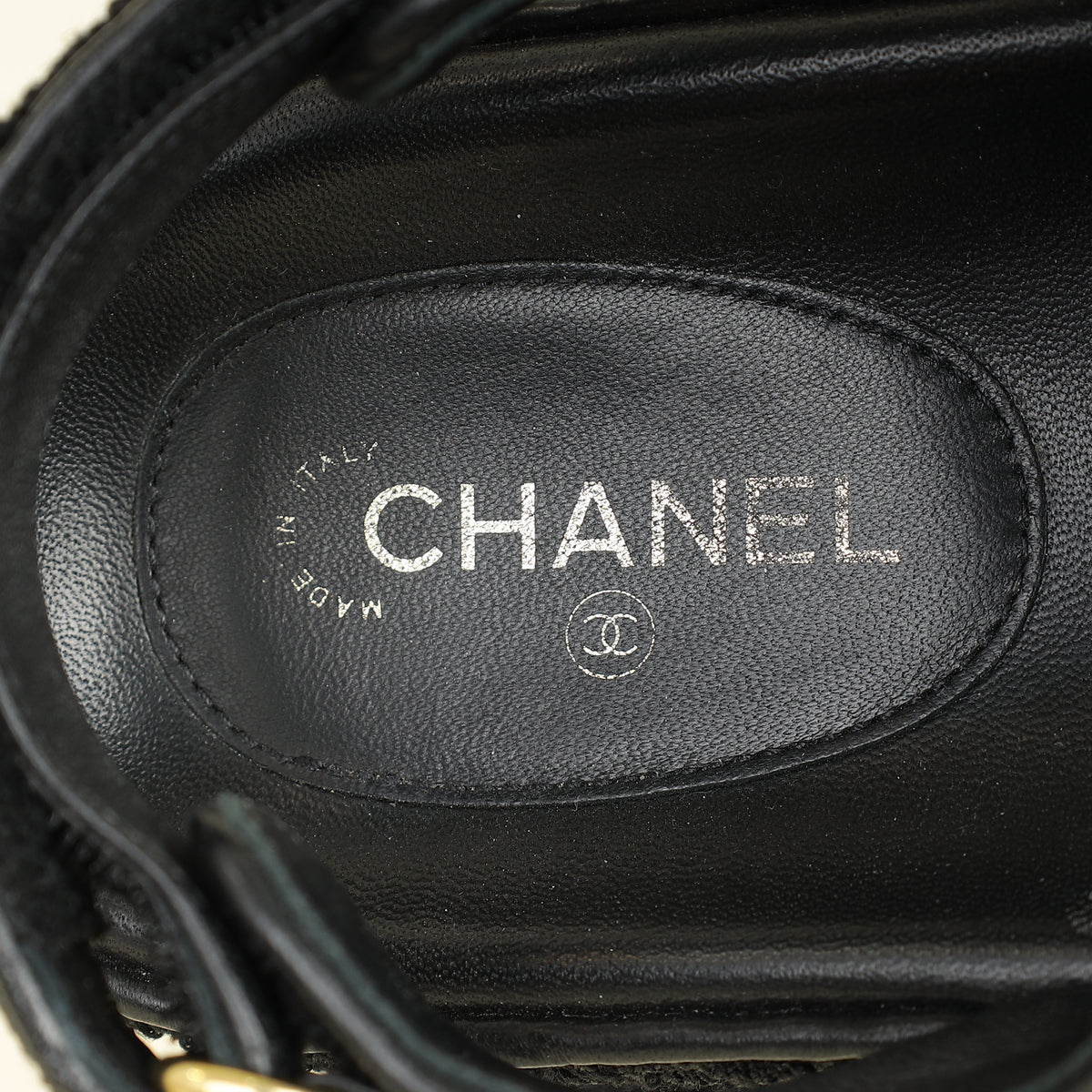 Chanel Tricolor CC Knit Dad Sandals 40.5