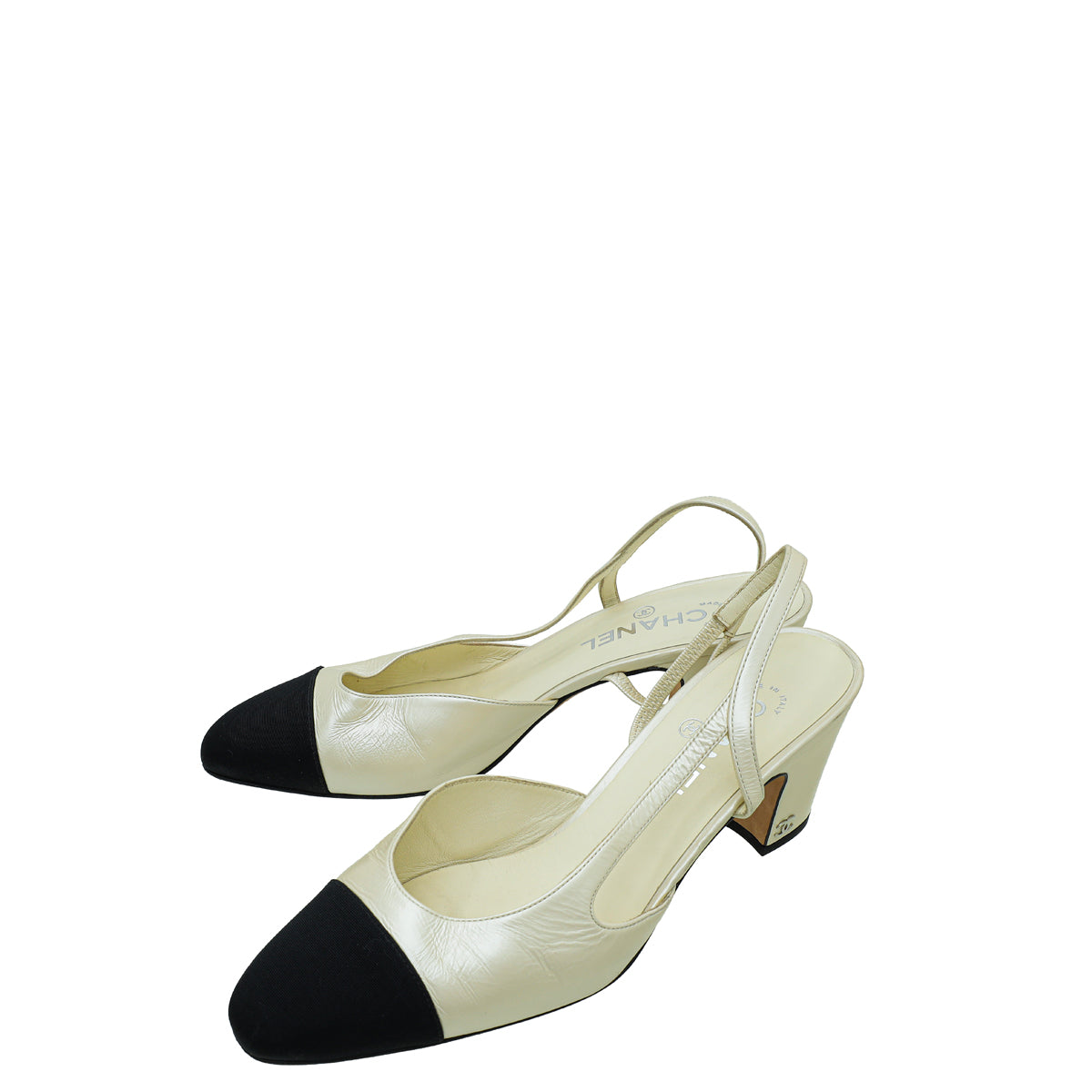 Chanel Bicolor CC Captoe Slingback Pump 41-Chanel-THE CLOSET