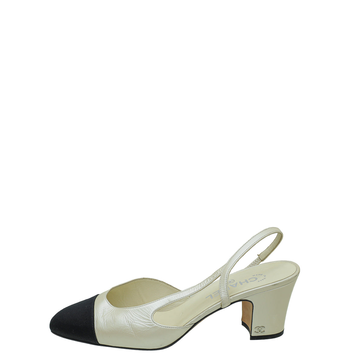 Chanel Bicolor CC Captoe Slingback Pump 41