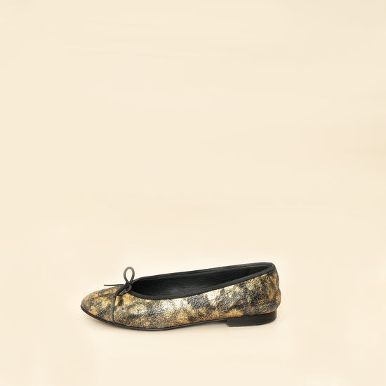 Chanel Bicolor CC Cap Toe Ballerina Laminated Flats 40-Chanel-THE CLOSET