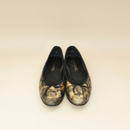 Chanel Bicolor CC Cap Toe Ballerina Laminated Flats 40-Chanel-THE CLOSET