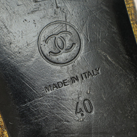 Chanel Bicolor CC Cap Toe Ballerina Laminated Flats 40-Chanel-THE CLOSET