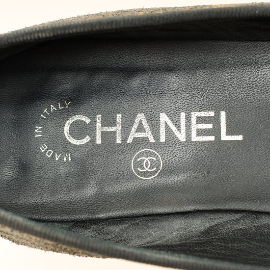 Chanel Bicolor CC Cap Toe Ballerina Laminated Flats 40-Chanel-THE CLOSET