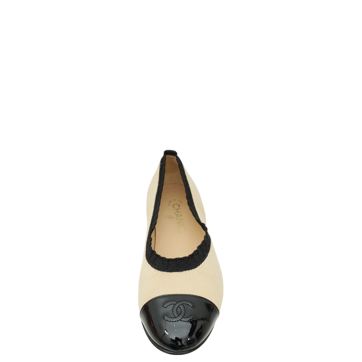 Chanel Bicolor CC Cap Toe Knit Flat Ballet 40-Chanel-THE CLOSET