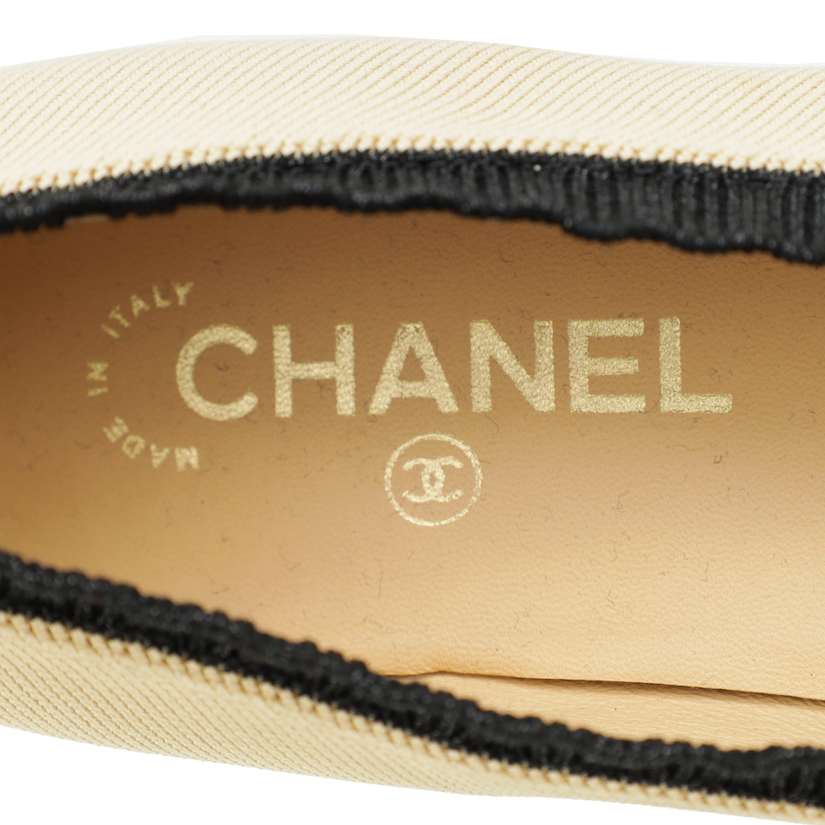 Chanel Bicolor CC Cap Toe Knit Flat Ballet 40