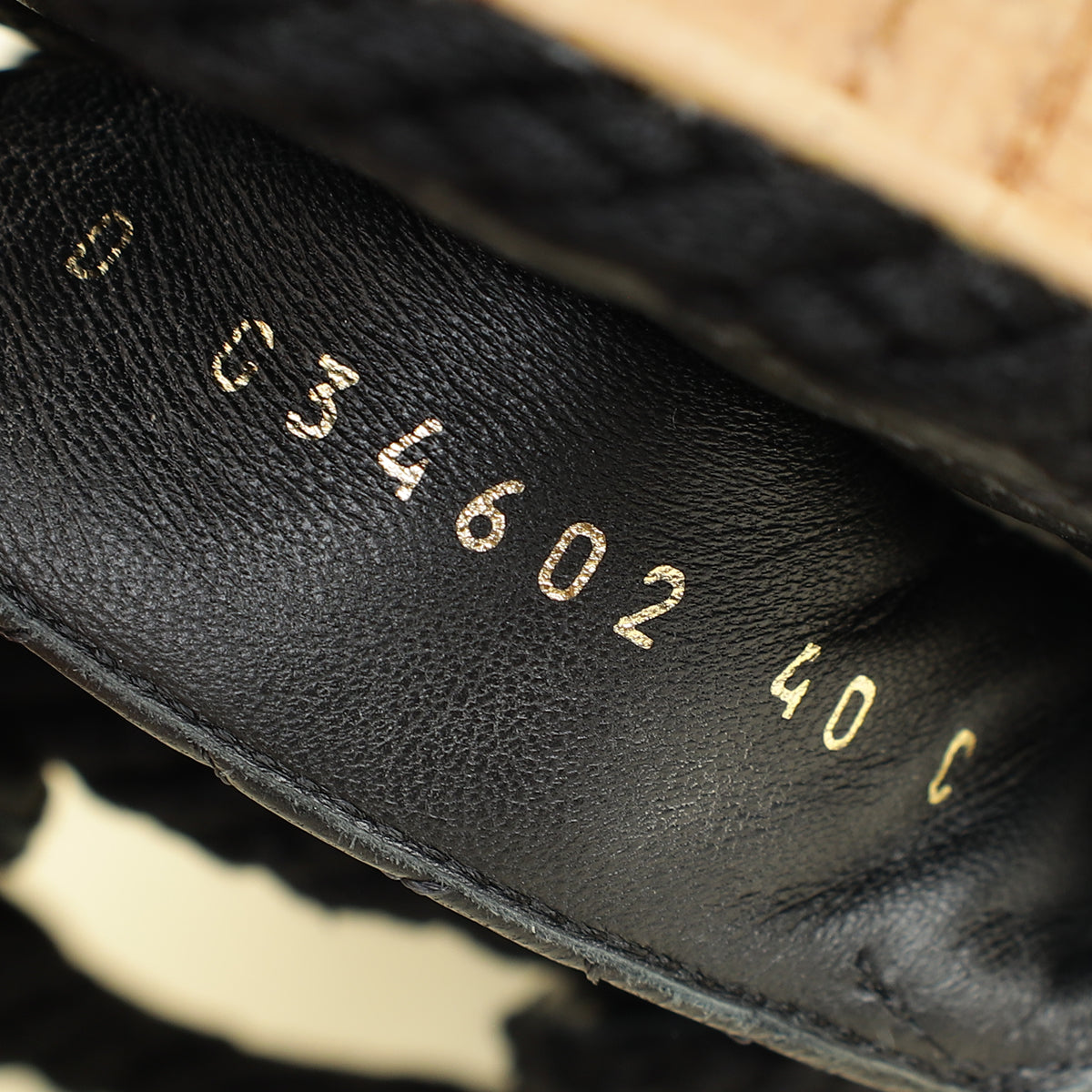 Chanel Black Logo Cord Quilted Slide Sandal 40