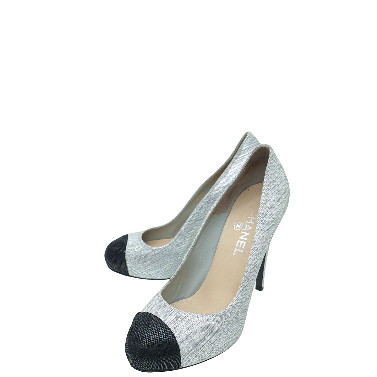 Chanel Cap Toe CC Crystal Pump 40-Chanel-THE CLOSET
