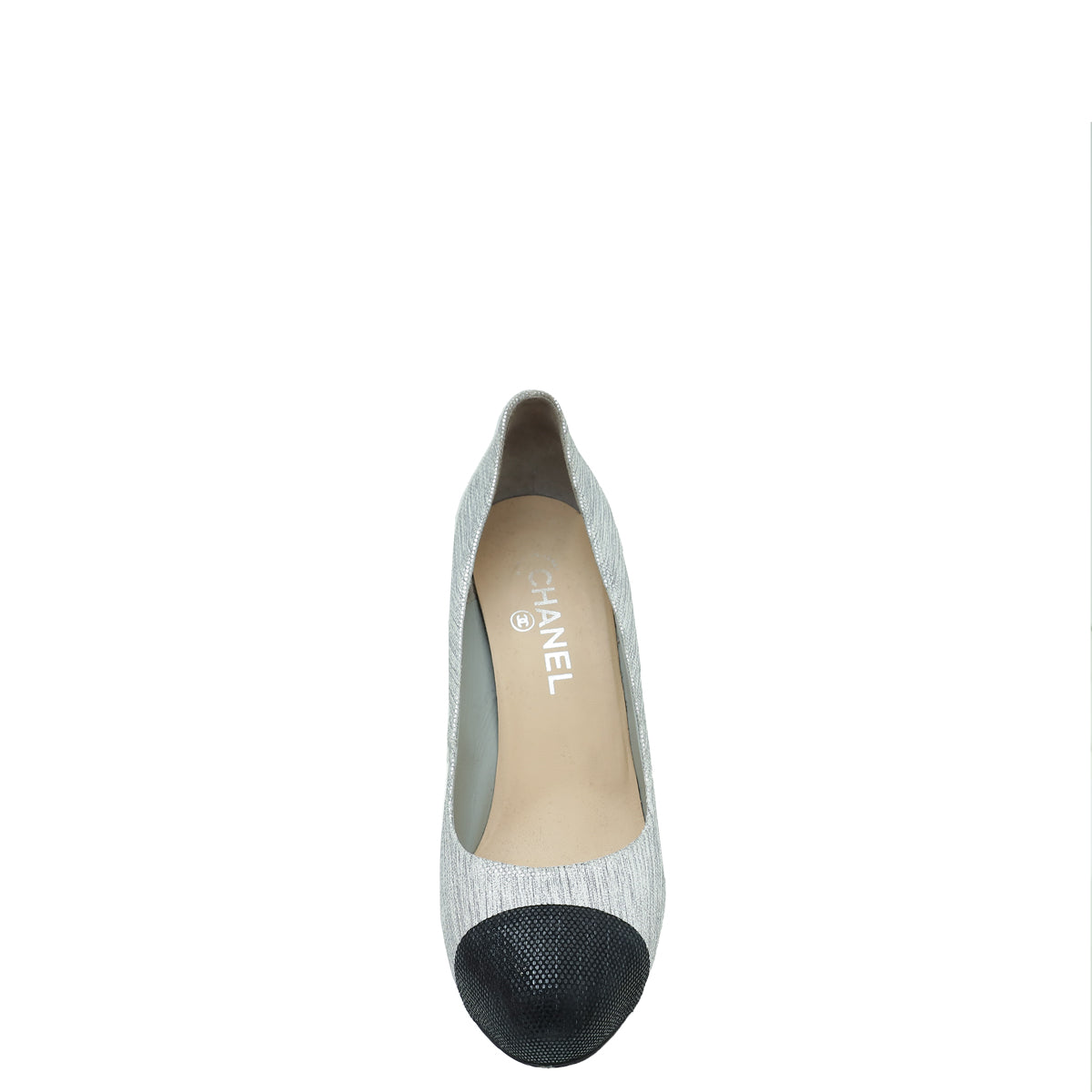 Chanel Cap Toe CC Crystal Pump 40-Chanel-THE CLOSET
