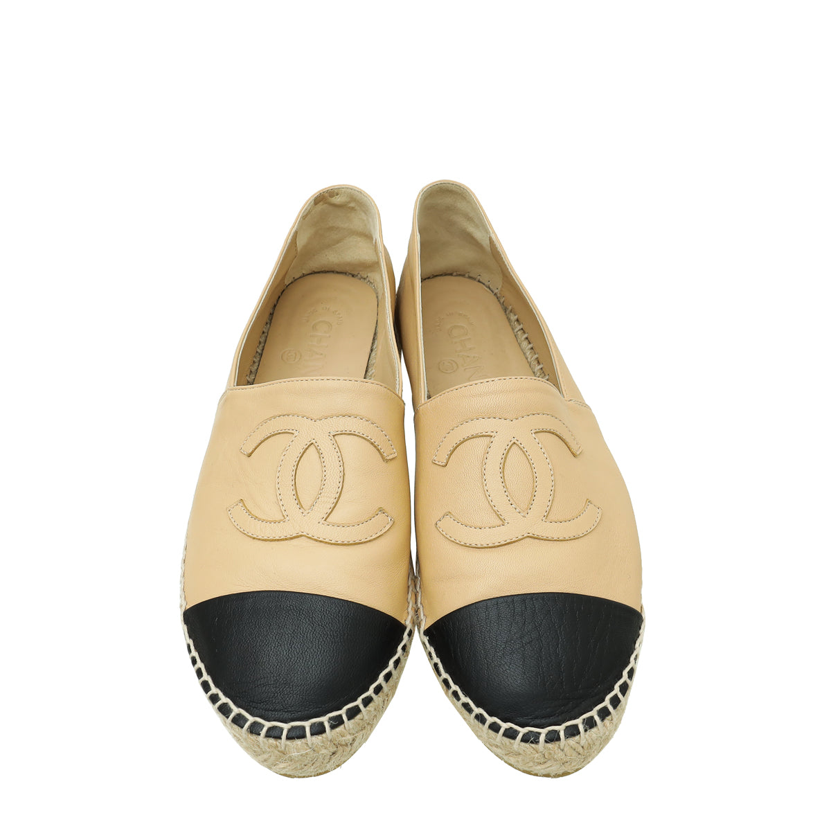 Chanel Bicolor CC Cap Toe Espadrille 40