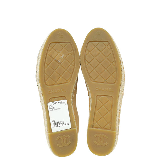 Chanel Bicolor CC Cap Toe Espadrille 40