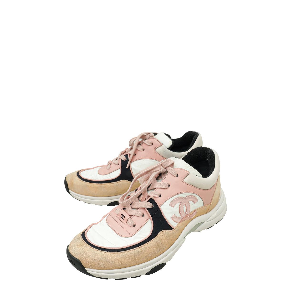 Chanel White Multicolor CC Trainer Sneaker 40-Chanel-THE CLOSET