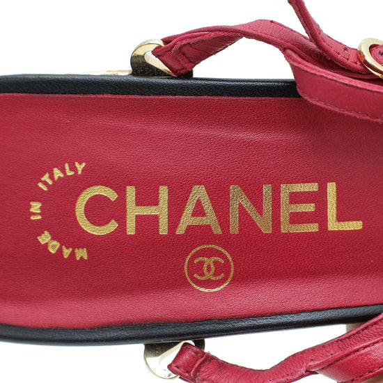 Chanel Bicolor CC Cap Toe Slingback Pump 42