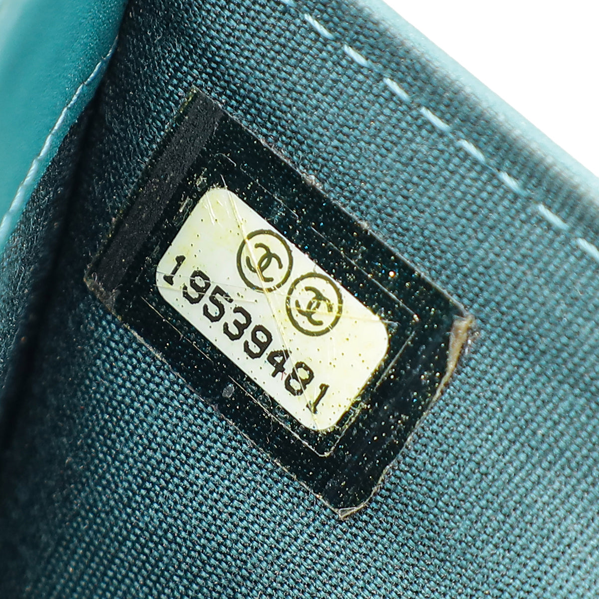 Chanel Teal CC Timeless French Wallet