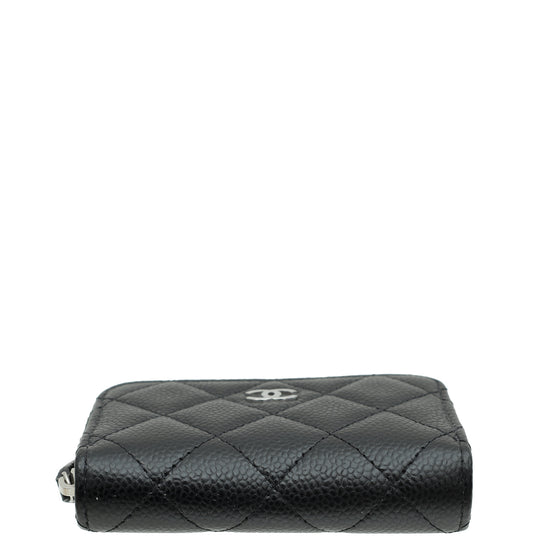 Load image into Gallery viewer, Chanel Black CC Classic Zipped Coin Purse
