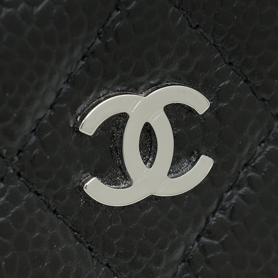 Load image into Gallery viewer, Chanel Black CC Classic Zipped Coin Purse
