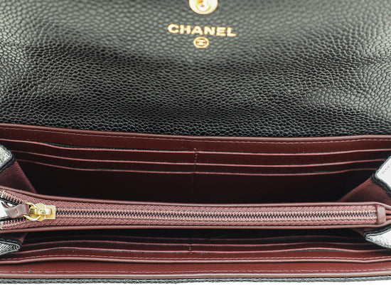 Chanel Black CC Classic Long Wallet