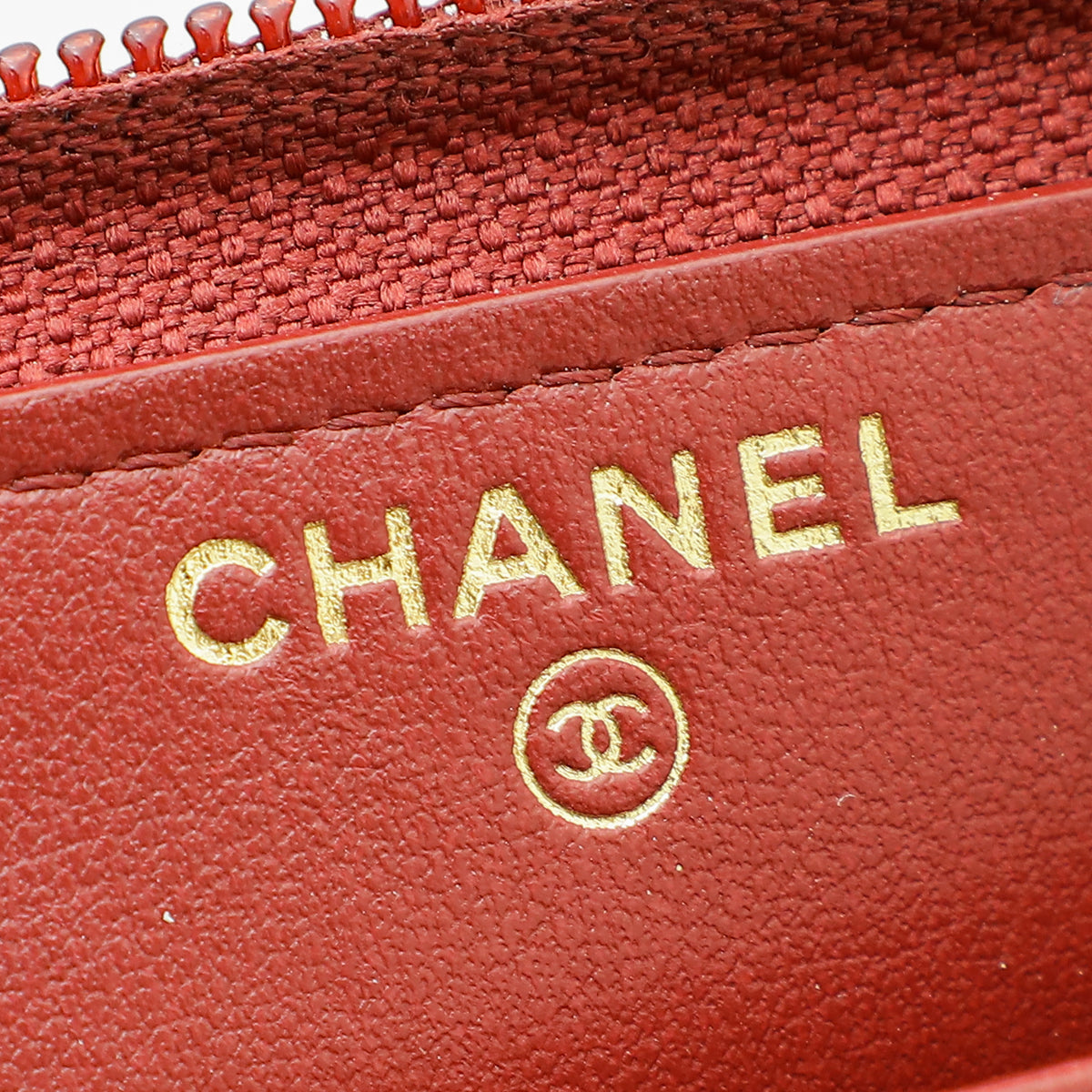 Chanel Burgundy Zip Around Wallet