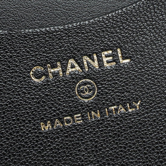 Chanel Black 19 Luggage Tag