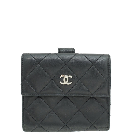 Chanel Black CC French Wallet