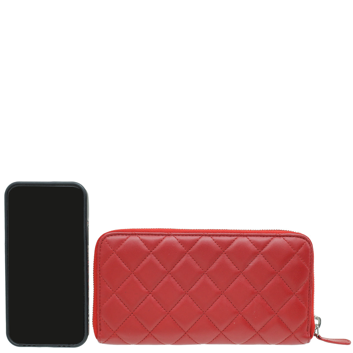 Chanel Red Classic Zip Around Long Wallet-Chanel-THE CLOSET