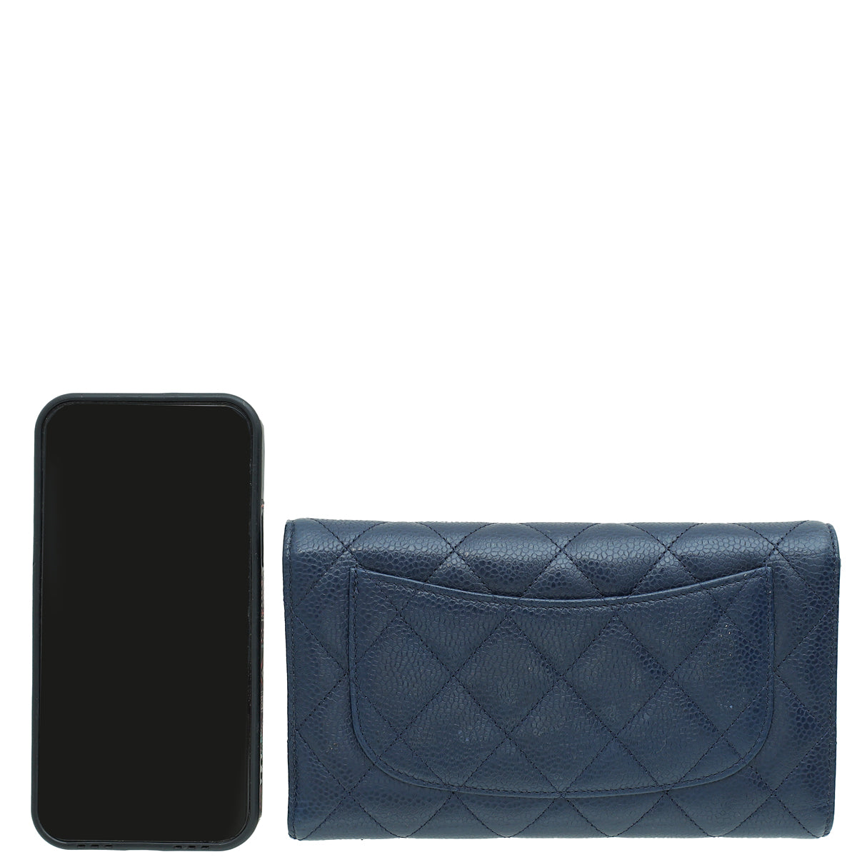 Chanel Blue Classic Flap Wallet-Chanel-THE CLOSET