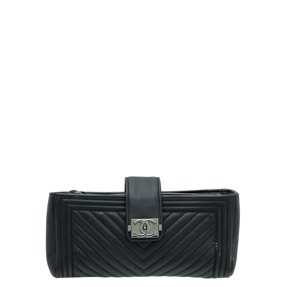 Chanel Black Le Boy Chevron Phone Holder Pouch-Chanel-THE CLOSET