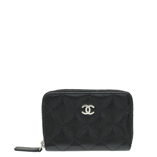 Chanel Black Classic Zipped Coin Purse