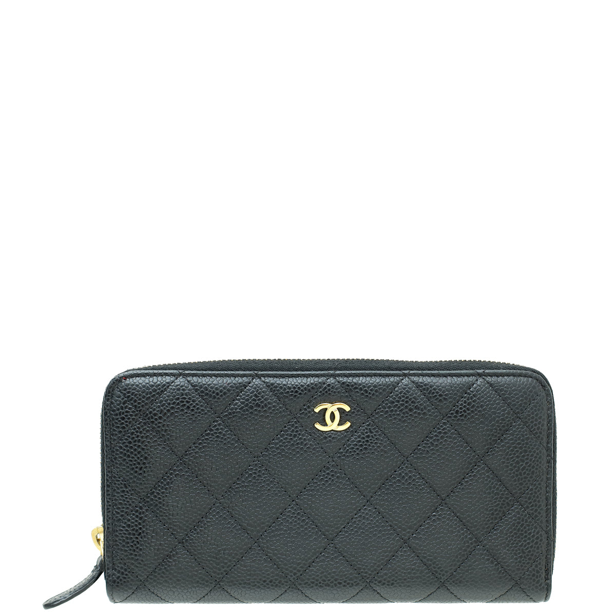 Chanel Black CC Classic Zip Around Wallet-Chanel-THE CLOSET
