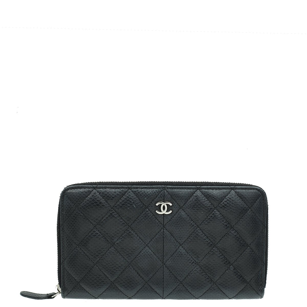 Chanel Black CC Classic Zip Large Karung Wallet-Chanel-THE CLOSET