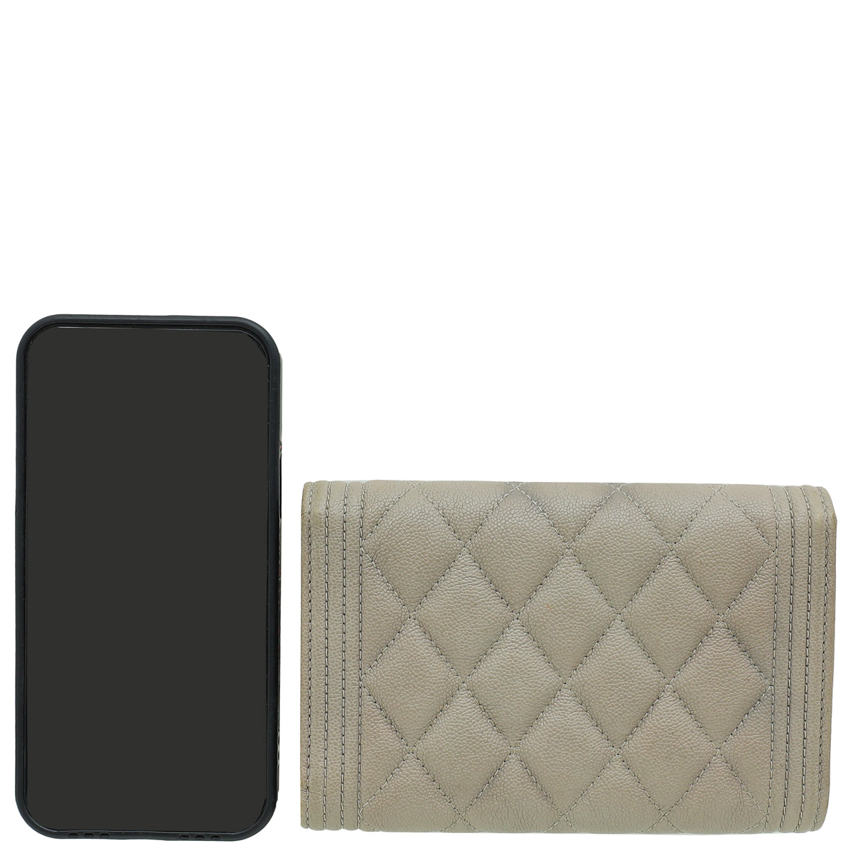 Chanel Gray Boy Medium Wallet-Chanel-THE CLOSET