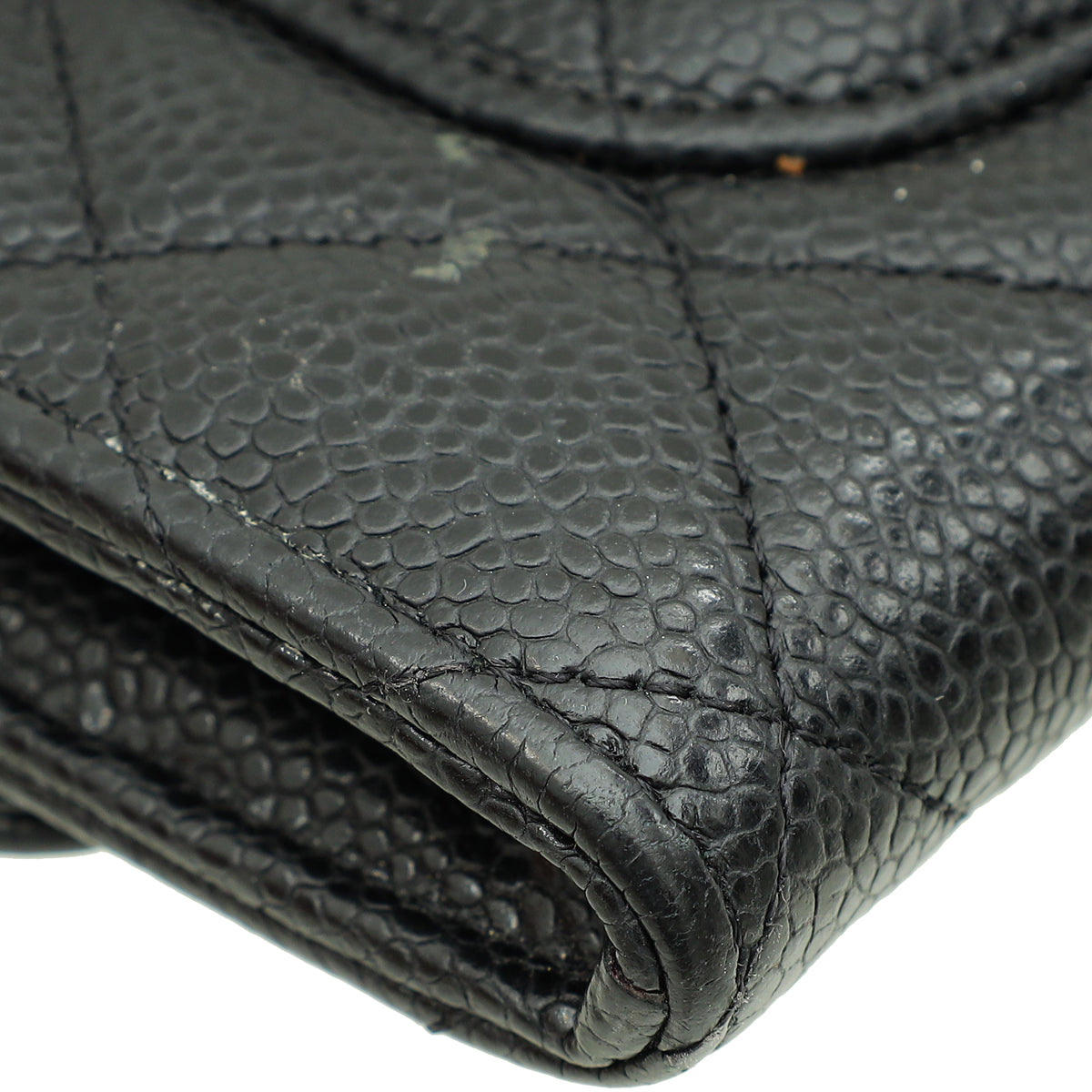 Chanel Black CC Classic Caviar Long Wallet