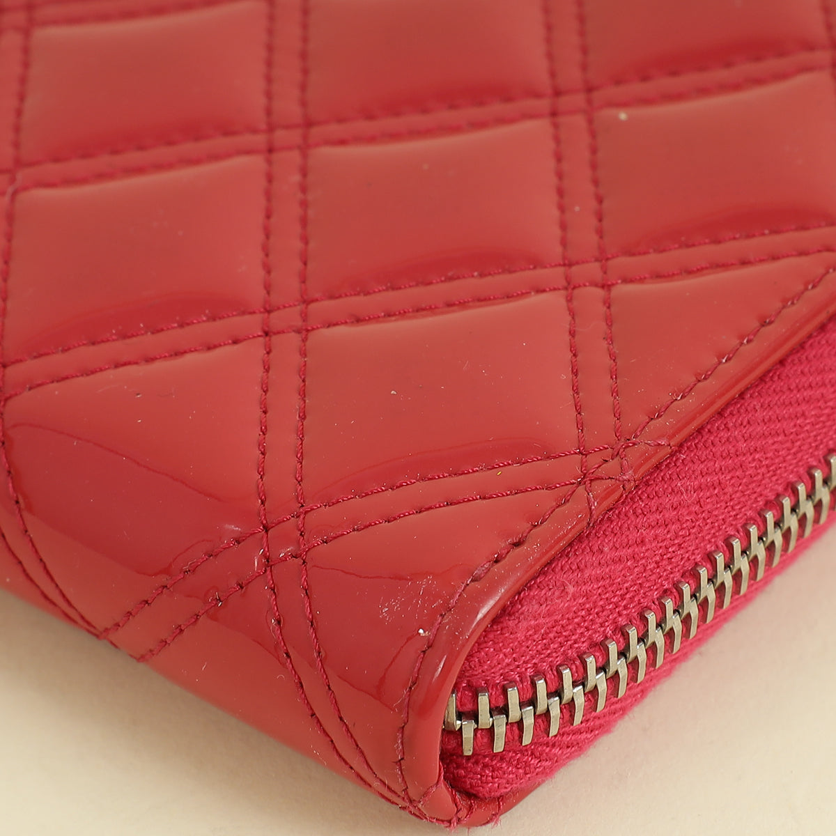 Chanel Fuchsia CC Zip Around Wallet