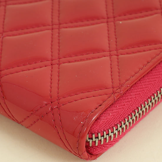 Chanel Fuchsia CC Zip Around Wallet