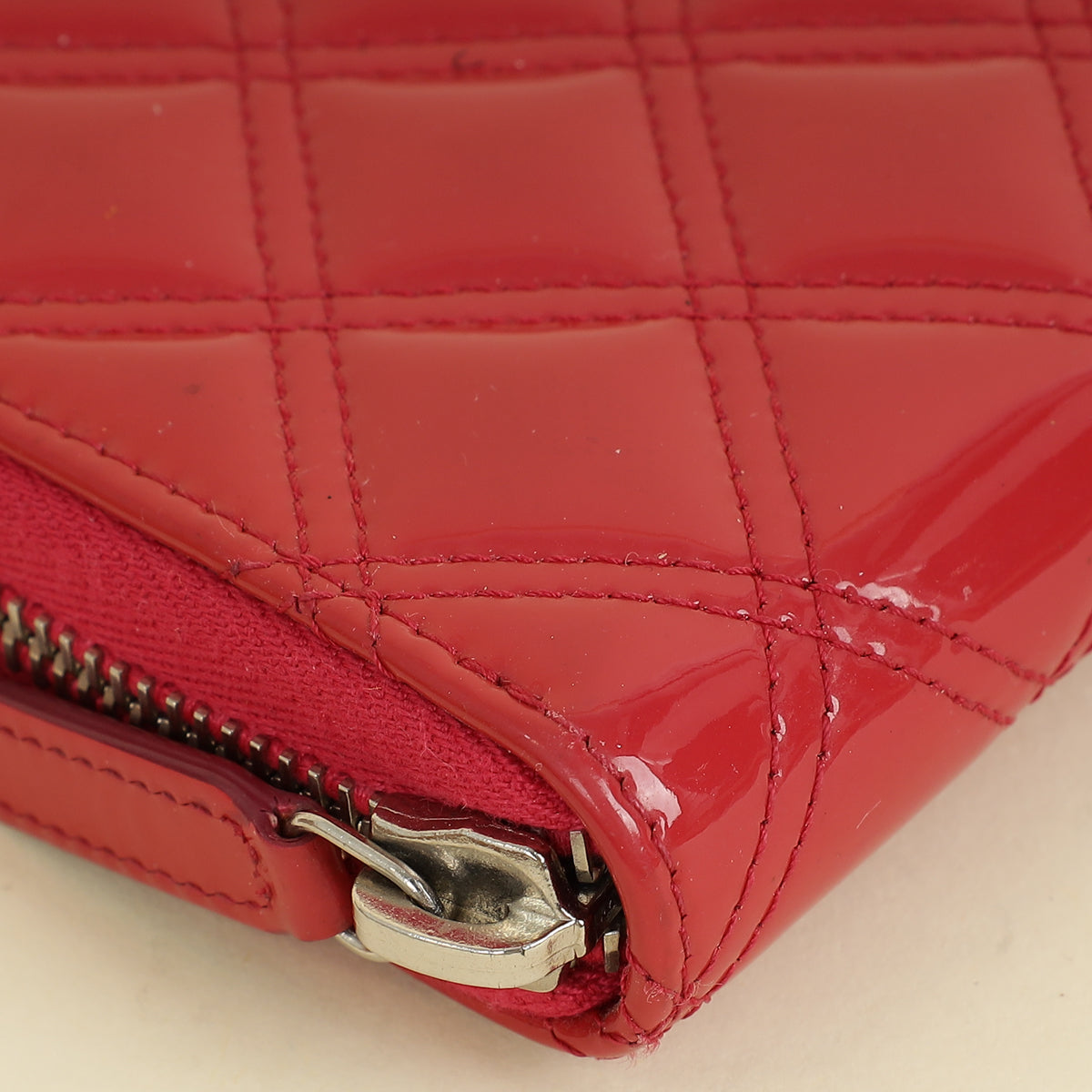 Chanel Fuchsia CC Zip Around Wallet