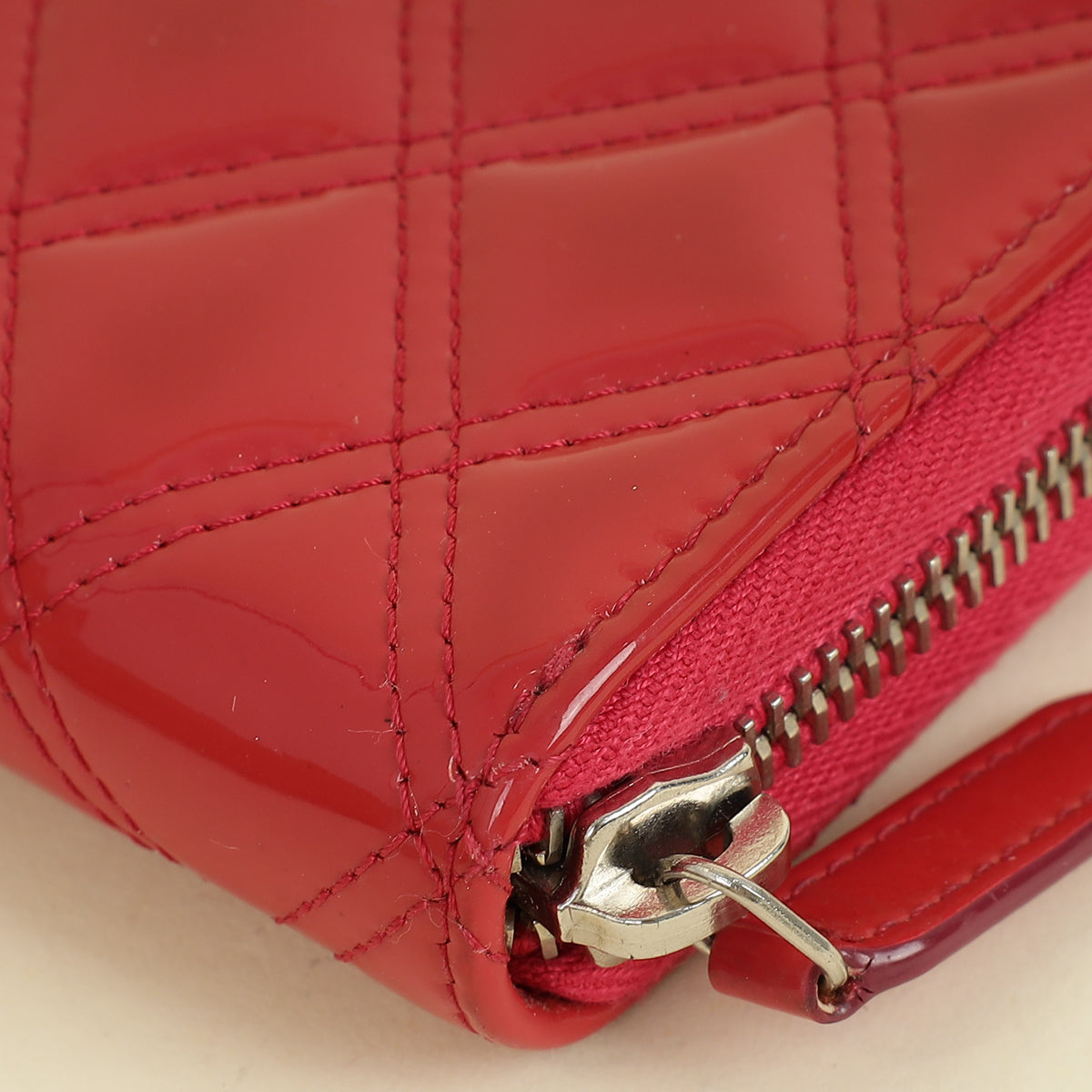 Chanel Fuchsia CC Zip Around Wallet