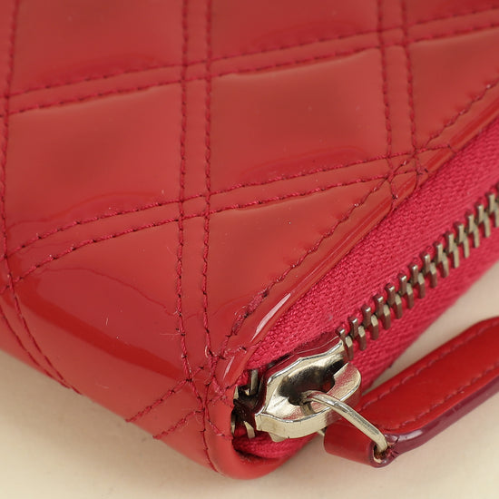 Chanel Fuchsia CC Zip Around Wallet