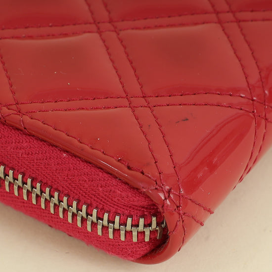 Chanel Fuchsia CC Zip Around Wallet