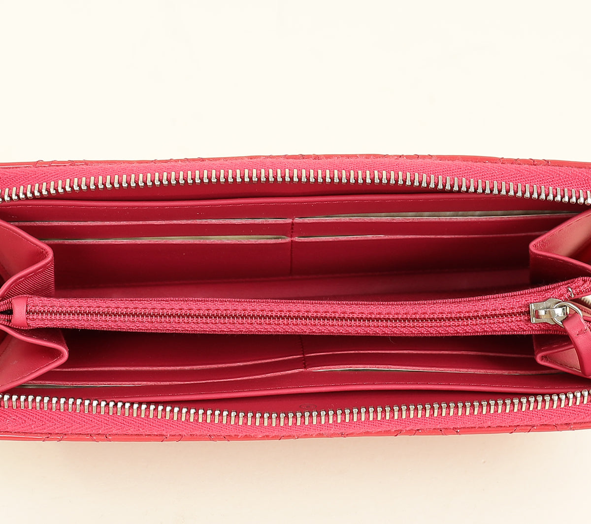 Chanel Fuchsia CC Zip Around Wallet