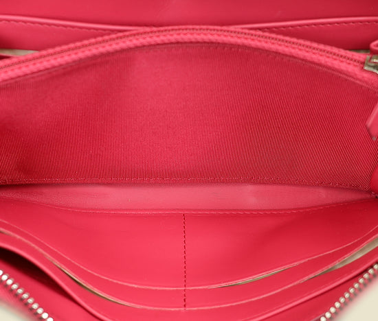 Chanel Fuchsia CC Zip Around Wallet