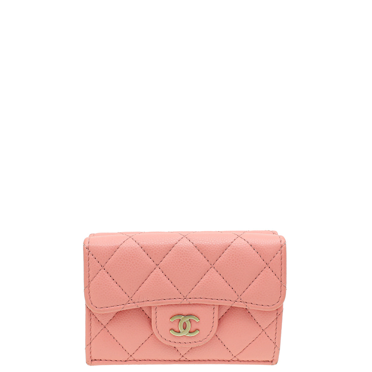 Chanel Light Pink CC Classic Small Flap Wallet-Chanel-THE CLOSET