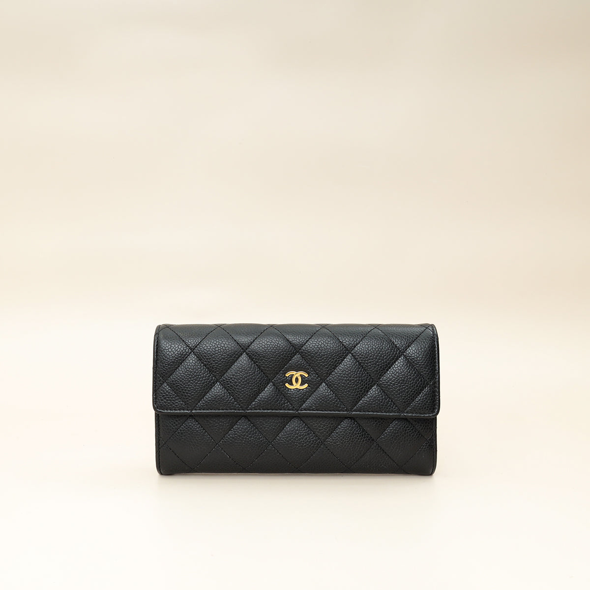 Chanel Black CC Classic Flap Long Wallet-Chanel-THE CLOSET