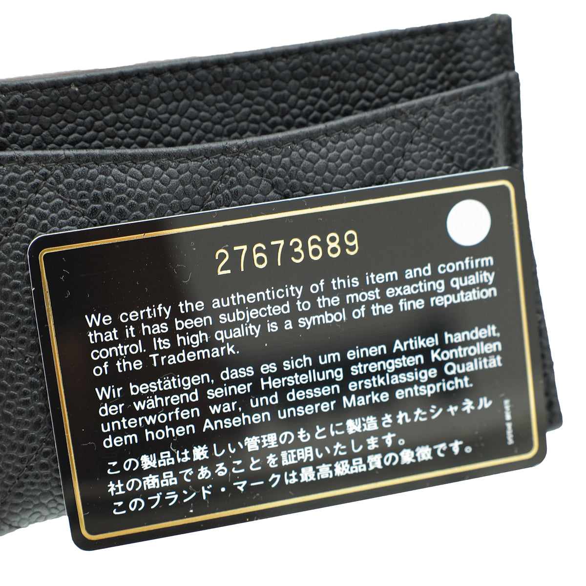 Chanel Black CC Classic Card Holder