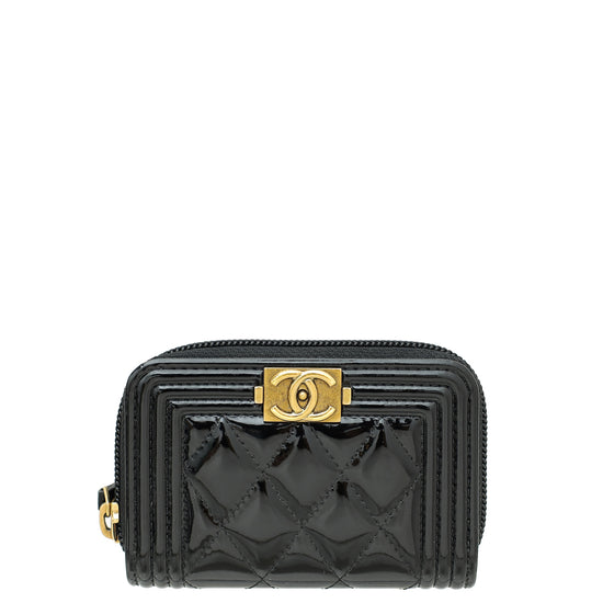 Chanel Black Boy Zipped Coin Purse