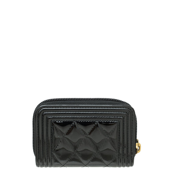 Chanel Black Boy Zipped Coin Purse