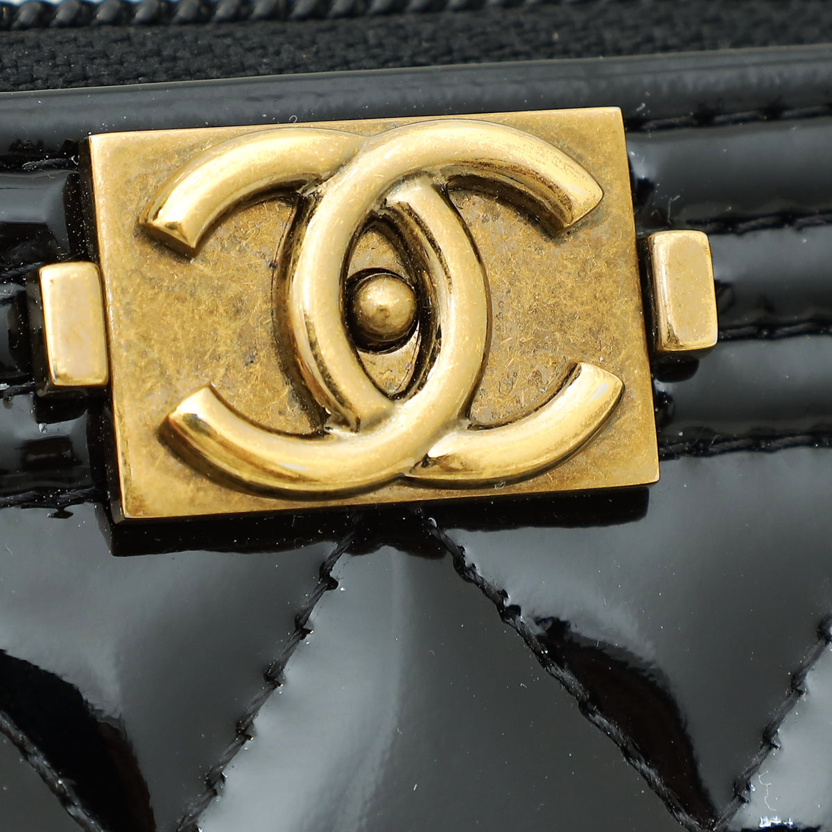 Chanel Black Boy Zipped Coin Purse